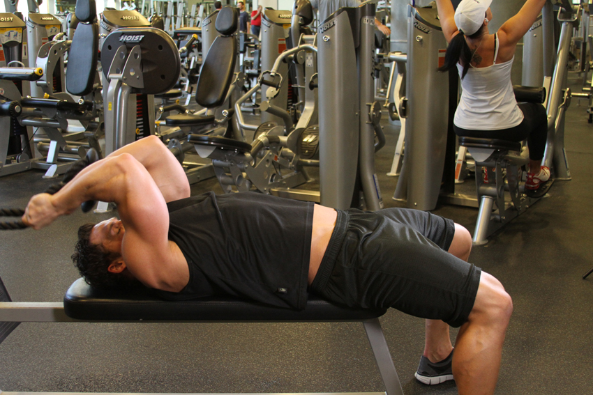 Side cable triceps extension